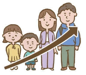 子供から父母へのイラスト